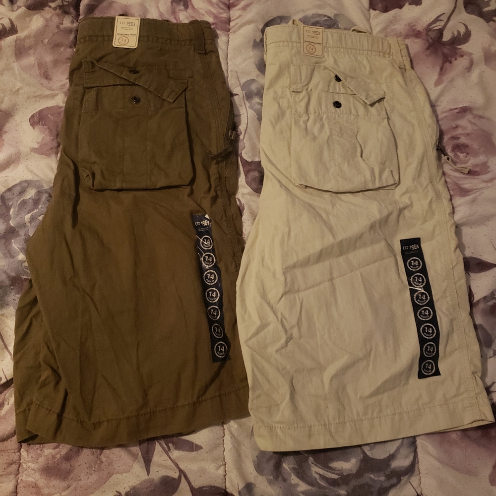 2) NWT size 14 Boys Gapkids Cargo Shorts